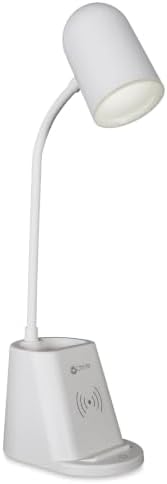 OttLite Aglow LED Table Lamp with Wireless Charging, White