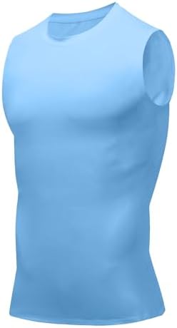 Compression Shirt Men Slimming Body Shaper Vest Crewneck Workout Tank Top