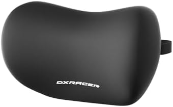 DXRacer Gaming Office Chair Neck Support Headrest Pillow with Adjustable Strap, Ergonomic Car Head Rest Pillow for Driving Seat (Black)