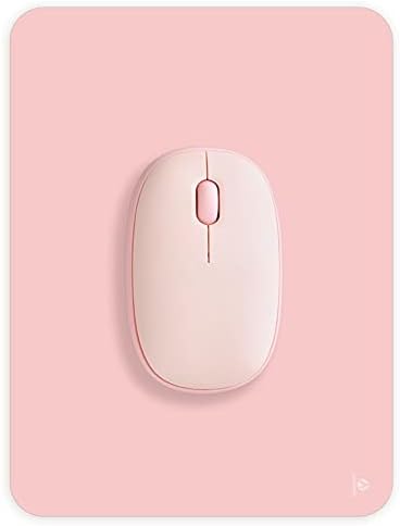 Audimi Small Mouse Pad 6 x 8 Inch, Mini Mouse Pad Thick for Laptop Wireless Mouse Home Office Travel, Portable & Washable (Pink)