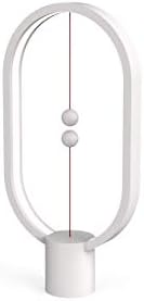 Allocacoc Heng Balance lamp, DesignNest, Switch on in mid-air, USB Powered LED Table lamp, magneticDesk lamp, Warm Eye-Care Lamp, Contemporary Soft Light, Office, Home (White)
