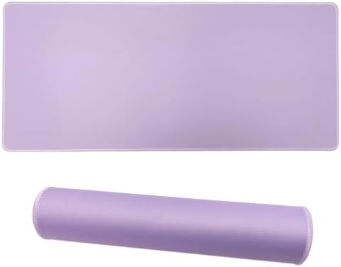 Large Gaming Mouse Pad, Non-Slip Rubber Base, [27.5x11.8IN] Computer Desk Mat for PC, Mac, Laptop - Stitched Edges and Smooth Surface for Office, Home, Work-70x30 LightpurpleJ