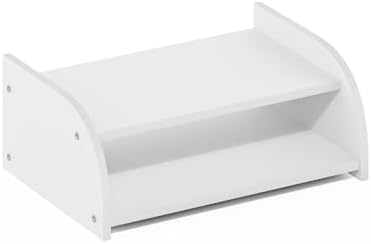 Furinno Classic 2-Tier Monitor Riser, Desk Organizers, Plain White