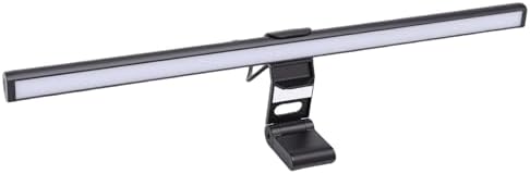 RGB CCT Dual Sided Computer Screen Light Bar, Eye Care USB Reading LED Task Lamp with 3 Color Temperature and RGB Ambient Backlight for Monitor, Adjustable Brightness Clamp On