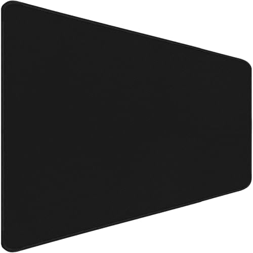 Large Mouse Pad Desk Mat Office Desk Pad with Stitched Edges, Black