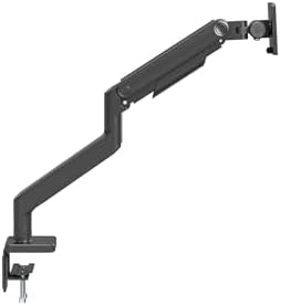 DIGITUS monitor mount – 1 screen – up to 49 inches – 20 kg load capacity – mechanical spring – for flat and curved monitors – VESA 75x75 100x100 – rotate, swivel, tilt – black