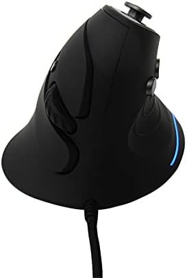 MOJO Silent Vertical Gaming Mouse - Ergonomic Mouse for PC Gaming w/ 4 Directional Joystick Buttons, Adjustable DPI (1000-10000), Custom Software, Macros, and More