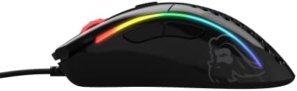 GLORIOUS Gaming Model D Wired Gaming Mouse - 68g Superlight Honeycomb Design, RGB, Ergonomic, Pixart 3360 Sensor, Omron Switches, PTFE Feet, 6 Buttons - Glossy Black