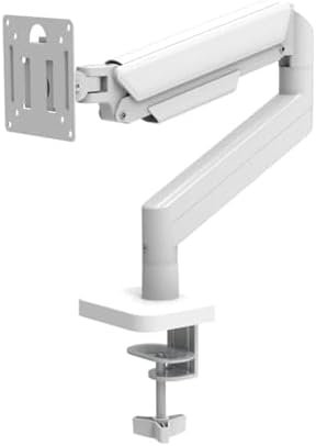 Gas spring full-motion desktop clamping 17-32 inch LCD LED monitor stand arm with a load capacity of 2-10 kg(White)