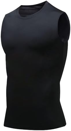 Compression Shirt Men Slimming Body Shaper Vest Crewneck Workout Tank Top