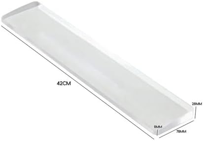 Custom Acrylic Keyboard Wrist Rest, Transparent/Frosted RGB Wrist Pad for Mechanical Keyboard (Color : Frosted, Size : 100%)