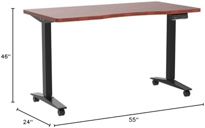 Monomi Electric Standing Desk 55”x24”, Height Adjustable Desk with Wheels