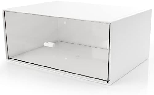 Desk Drawer Organizer, Stackable Storage Drawers, Plastic White Desk Organizers Great for Makeup Storage Bathroom Organization Accessories Etc - Large 1 Drawers (White)
