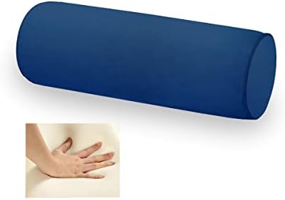 Memory Foam 16X6 Neck Pillow for Sleeping, Neck Pain Relief, Side Back Stomach Sleeper, Car or Office Chair Sofa,Support Pillow for Posture & Comfortable Spine Position (Blue)