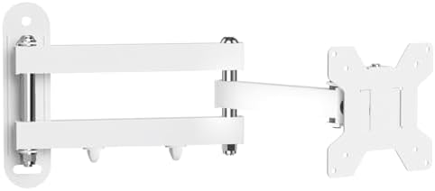 Suptek Full Motion TV Wall Mount Bracket for Most 13-30 inch TVs and Monitors, Flat and Curved TVs up to 28.66lbs, Tilt Swivel and 16.5 inch Extension, Max VESA 100x100mm, White, MA2776W