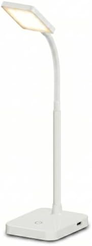 Maxlite 11.9 in. White Integrated LED Slim Desk Lamp with USB Charging Port and Adjustable Lamp Head - White