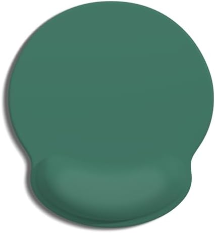 Auhoahsil Mouse Pad, Ergonomic Mouse Pad with Wrist Rest, Pain Relief Computer Gel Mouse Pad Wrist Support for Laptop, Mousepad with Non-Slip PU Base, Mouse Pads for Desk, Dark Green