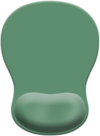 Gel Mouse Pad with Wrist Rest, Ergonomic Concave Wrist Support Mousepad with Non-Slip PU Base & Smooth Surface Comfortable Desk Accessories Mat for Office, Home Gaming and Study (13 Grey Green)