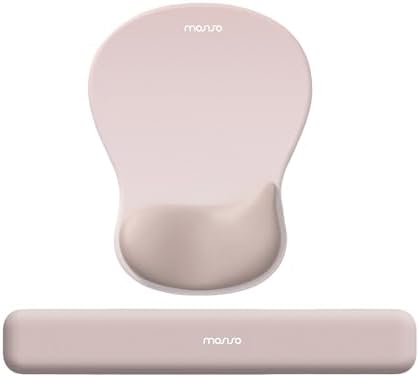 MOSISO Wrist Rest Support for Mouse Pad & Keyboard Set, Apricot
