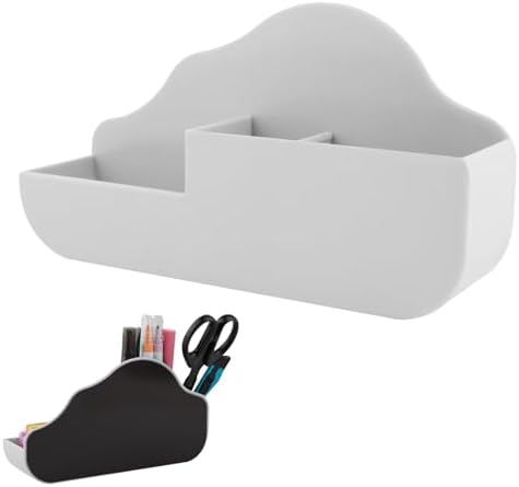KITANIS Cloud Style 3 Compartment Magnetic Dry Erase Marker Holder, Pen Pencil Organizer for Refrigerator, Whiteboard, Locker Accessories