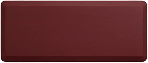 NewLife by GelPro Anti-Fatigue Designer Comfort Kitchen Floor Mat, 20x48”, Grasscloth Crimson Stain Resistant Surface with 3/4” Thick Ergo-Foam Core for Health and Wellness