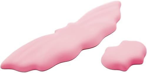 Halloween Bat Keyboard Wrist Rest Set, Ergonomic PU Leather Wrist Support for Keyboard & Mouse, Soft Memory Foam Wrist Pad with Non-Slip Base for Office, Gaming, Laptop & Compute(Pink)