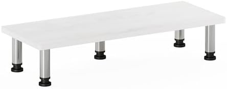 Furinno TURN-N-TUBE Toolless 23.6" Wide Monitor Stand Riser, White Oak