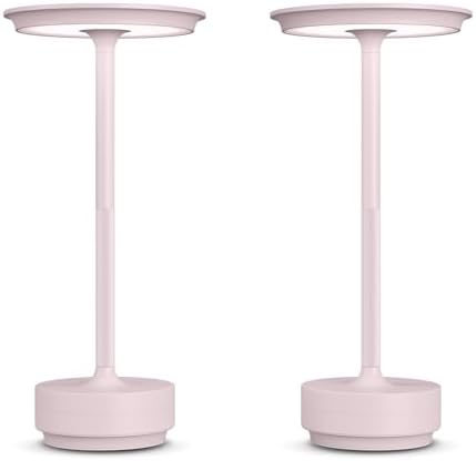 2 Pack Cordless Table Lamps Rechargeable, 5000mAh LED Table Light