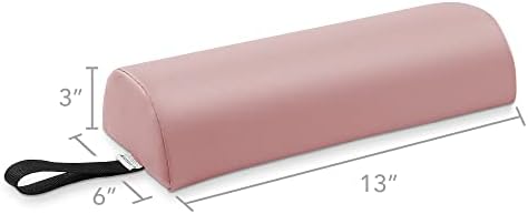 Saloniture Half Round Neck Massage Table Bolster Pillow Pad - 13 x 6 x 3 Inch - Pink