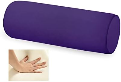 16x6 Inch Round Neck Pillow for Sleeping, Neck Pain Relief, Side Back Stomach Sleeper, Car or Office Chair Sofa,Support Pillow for Posture & Comfortable Spine Position(Purple)