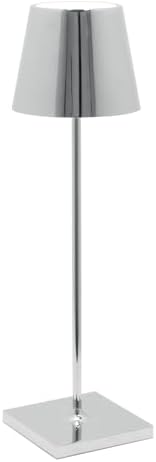 Zafferano, Poldina Pro, Rechargeable Cordless Lamp, Glossy Chrome