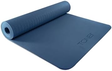 TONE Fitness 1/4" Yoga Mat, Non-Slip Exercise & Pilates Mat with Strap