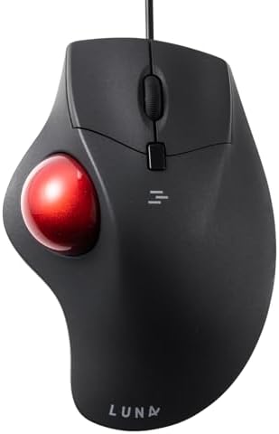 SANWA Wired Ergonomic Trackball Mouse, Optical Rollerball Mice, Programmable Silent Buttons, 40mm Trackball, 600/800/1200/1600 Adjustable DPI, Compatible with MacBook, Laptop, Windows, macOS