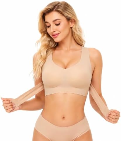 PoseFree Posture Support Bra for Women, Wireless Cross-Back Full Coverage