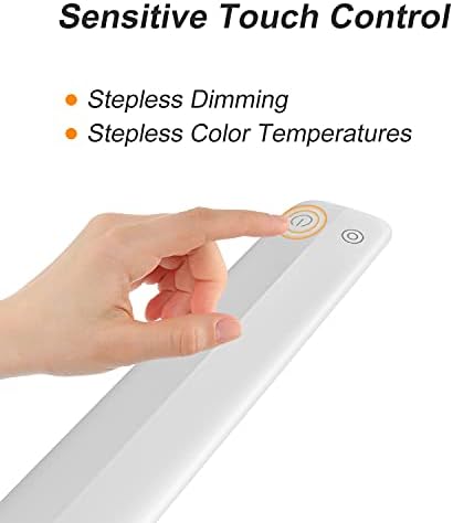 YOUKOYI LED Desk Lamp with Clamp,Flexible Gooseneck Architect Table Lamp - 5 Brightness Levels & 4 Color Modes, Touch Control, Eye-Care 10W Desk Light for Home/Office/Reading/Work(White)