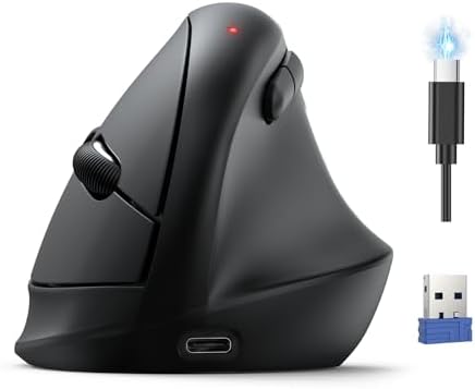 TECKNET Ergonomic Mouse, BT5.3/2.4G, Silent Wireless Vertical, Rechargeable