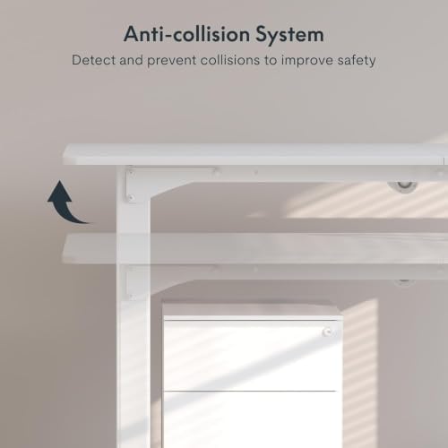 SANODESK 4-Leg 63''x28'' Large Electric Height Adjustable Standing Desk
