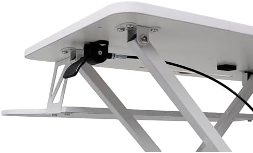 Standing Desk Converter, 32" Wide, Height Adjustable Sit Stand Up Desk Riser with Keyboard Tray, Desktop Workstation for Home Office Computer Laptop, White