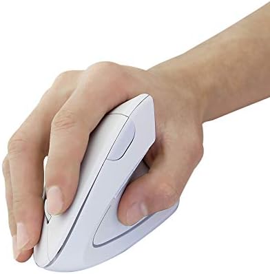 Wireless Mouse Ergonomic Vertical Ergo High Presion Optical Lightweight Cordless LED Light Cute Wireless Mice for Laptop Computer Mac Office Girl Boy Women Men Gift,800/1200/1600 DPI,6 Buttons