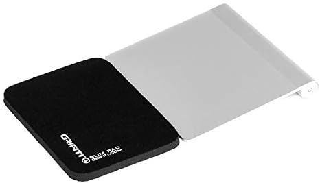 GRIFITI Small Slim Pad 5" x 4" x 0.2" Track Pad Wrist Rest Silicone Ergonomic Carpal Tunnel Resting Support for Computer Track Pad, Trackball or Mouse (Black Nylon Surface)