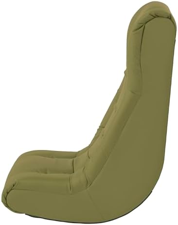 FDP Tufted Floor Rocker for Kids, Teens and Adults Comfortable, Ergonomic Chair for Reading, Playing Video Games, or Watching TV - Fern Gray, 10488-FG