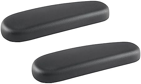 Office Chair Armrest Replacement Pads Caps Mesh Computer Chair Parts Accessory Mounting Holes 4inch Sturdy 1 Pair PU Leather (Style C)