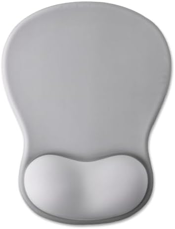 Gel Mouse Pad with Wrist Support, Ergonomic Mousepad with Wrist Rest, Gaming Mouse Pad with Soft Cushion & Non-Slip PU Base & Concave Design & Pain Relief, for Home Office Computer Laptop, Gray