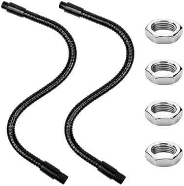 2PCS 23.6" Gooseneck Tubing Flexible 5/16"×25/64" Male thread Alloy Metal Arm