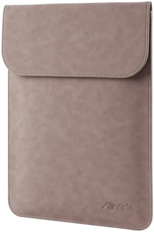 Allinside 13-13.3 inch Laptop Sleeve Case for MacBook Pro 14 2021-2026/MacBook Air 13 2010-2017/MacBook Pro 13 2010-2015, Waterproof PU Suede Leather Laptop Protective Vertical Case Cover, Pink