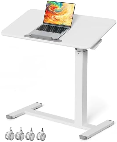 Mobile Standing Desk, Left/Right Rolling Bedside Table
