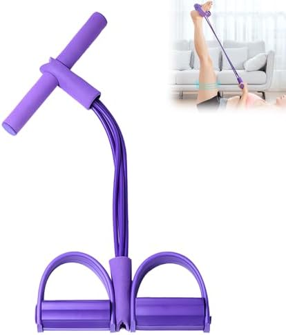 21 Fitness Resistance Bands-4 Tube Pedal Ankle Puller,Upgraded Stretch Bands for Exercise Sit Up Exercise Equipment,Multifunction Tension Rope,Foot Pedal Resistance Bands for Women Men