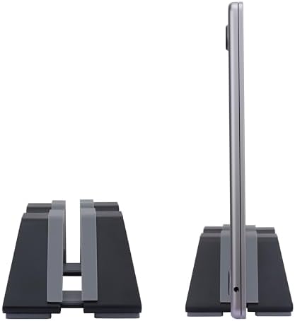 Adjustable Vertical Laptop Stand - Aluminum, Universal Fit for All Laptops (10-30mm Thickness) - Fashion Design, Adjustable Width, Anti-Slip & Scratch-Resistant, Patented Design