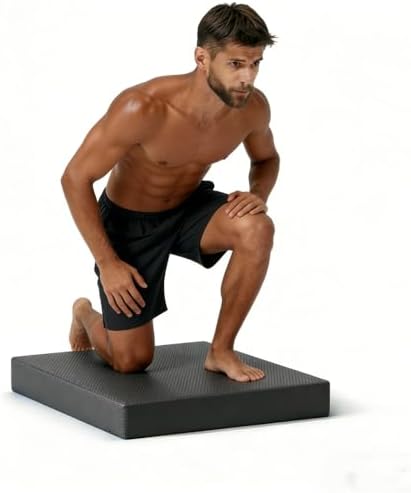 High-Density Balance Pad, Extra Large Balance Pad for Physical Therapy, TPU Foam Balance Board for Rehabilitation Stability Workout Knee and Ankle Exercise