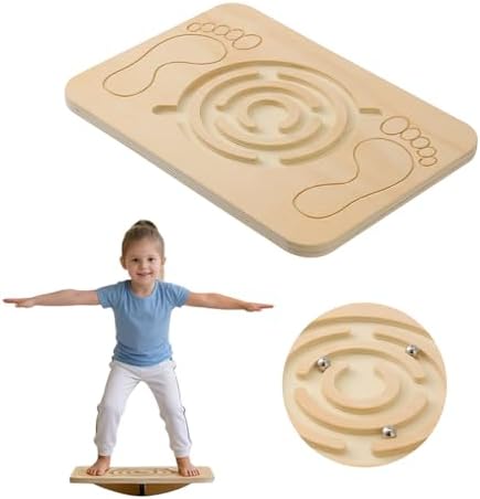 Juoe 360° Maze Balance Board Wobble Board,Sensory Balance Toys